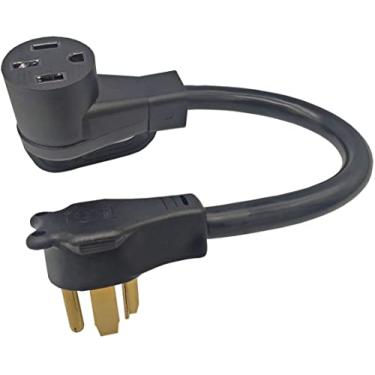 Imagem de Fullsky Cabo adaptador CA para secadora FC-14345 NEMA 14-30P para NEMA 14-50R macho 14-30P plugue para fêmea 14-50R 4 pinos adaptador receptáculo saída máxima 30Amp 125/250Volt