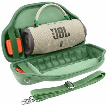 Imagem de co2CREA Capa para alto-falante Bluetooth portátil à prova d'água JBL Charge 6, bolsa de viagem rígida com alça de ombro removível (capa verde abacate)