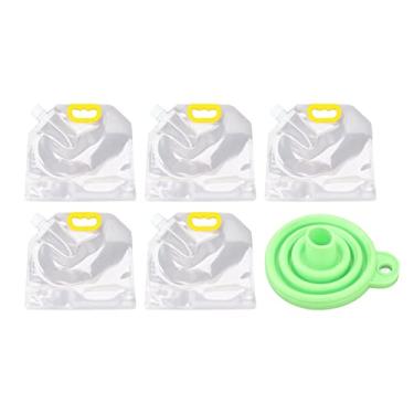 Imagem de Sacos de Armazenamento de Alimentos Reutilizáveisn 5 Sacos de Freezer Reutilizáveis ​​à Prova de Vazamento para Carne, Frutas, Arroz, Cereais, Farinha, Nozes (2,5kg)