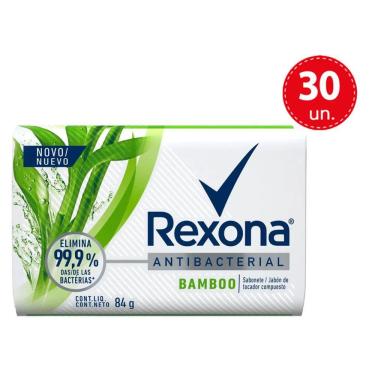 Imagem de Kit 30 Sabonetes Em Barra Rexona Bamboo Fresh 84g