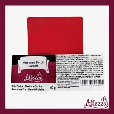 Imagem de Massa Para Biscuit VERMELHO CARMIM 1kg Iniciante ao Profissional Para 