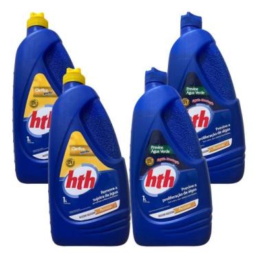 Imagem de Kit Clarificante Maxfloc Algicida Manutenção Hth 04 Und