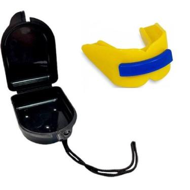 Imagem de Protetor bucal duplo com estojo - zona livre, Amarelo