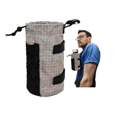 Imagem de FIOTCEL Suporte de garrafa de água ultraleve para alças de mochila - Serve para garrafas de 227 a 680 g | Bolsa de hidratação mãos livres para caminhadas, corridas e atividades ao ar livre (cinza - 1