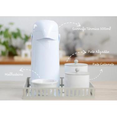 Imagem de Kit Higiene Porcelana Bebê Maternidade K212 Cinza Porcelana Unissex - 