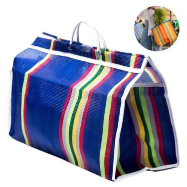 Imagem de Sacola De Feira De Nylon Impermeável Reutilizável Para Compras E Passe