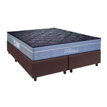 Imagem de Conjunto Cama Box Marrom Queen + Colchão Molas Ensacadas Petrus Paropas