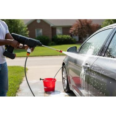Imagem de Lavadora Portátil Alta Pressão Sem Fio com Bateria e Jato Ajustável - 