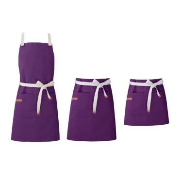 Imagem de Avental Roxo Açai Cintura Algodao Cafeteria Sorveteria 3un