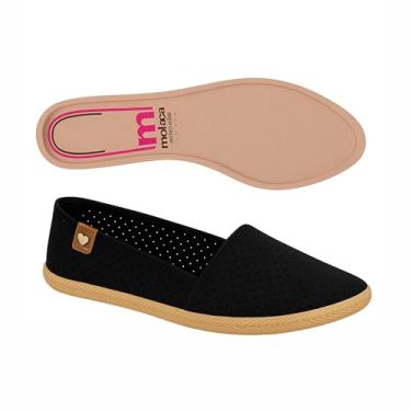 Imagem de Sapatilha Feminina Moleca Alpargata Microperfuros 5287.210 - Original (Preto Nobuck, BR, Adulto, Numérico, 36)