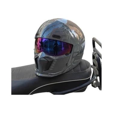 Imagem de Capacete De Motocicleta Retro Unissex Com Design Scorpion Compatível C