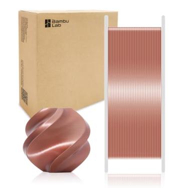 Imagem de Bamboo Original PLA Silk+ Filamento Textura de Seda Brilhante, Brilhante, Forte Ligação Interlayer para Bambu Lab A1/A1 MINI/X1/X1C/P1P/P1S/AMS. Alta Velocidade de 1,75 mm e Impressão Fácil com RFID 1