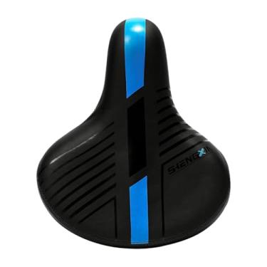 Imagem de Aymzbd Selim de Bicicleta, Ergonômico, Antiderrapante, para Mountain Bikes, Bicicletas de Estrada, Substituição para Almofada de Assento de Bicicleta Confort, Azul, Tamanho real