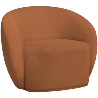 Imagem de Poltrona Decorativa Para Sala de Estar Living Gliese K01 Bouclê Mostarda - Lyam Decor