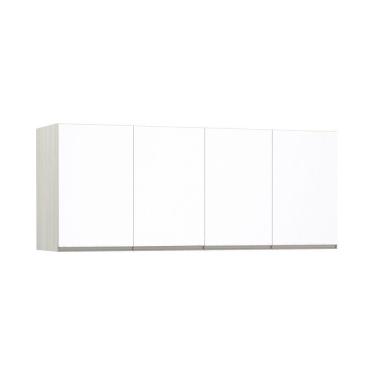 Imagem de Maleiro Casal 4 Portas Plus 165 Cm Crema Com Branco Mat