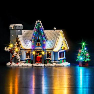 Imagem de Kit de luz LED VONADO para Lego Santa's Visit 10293 Christmas