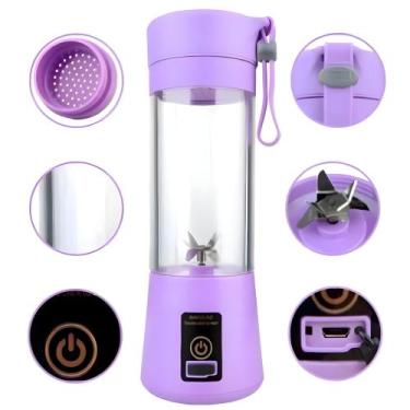 Imagem de Mini Liquidificador Portátil Mixer Usb 380ml Sucos Shakes e Vitaminas 