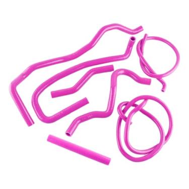 Imagem de XAJINGSU Kit de mangueiras de radiador de refrigeração de silicone para Ford Fiesta Mk6 ST 150 auxiliares 3 camadas (4,5 mm de espessura) peças de reposição de 11 cores (rosa brilhante)