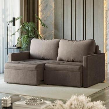 Imagem de Sofá Cama Retrátil e Reclinável 3 Lugares Bipartido 246cm Masaya Espre