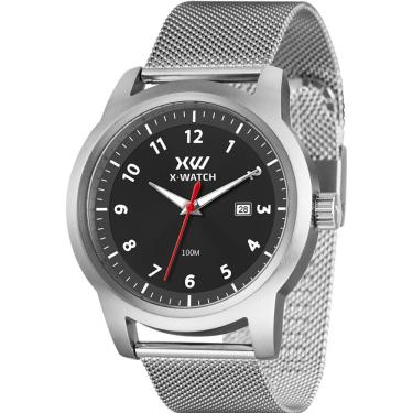 Imagem de Relógio X-Watch Masculino Ref: Xmss1066 P2sx Casual Mesh Prateado