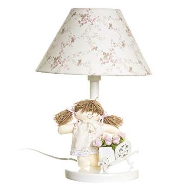 Imagem de Abajur Madeira Com Carriola Rosa Quarto Bebê Infantil