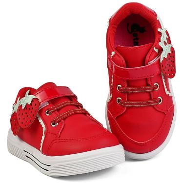 Imagem de Tênis Infantil Esportivo Feminino Vermelho Menina Morango do Amor Mz Shoes-Feminino