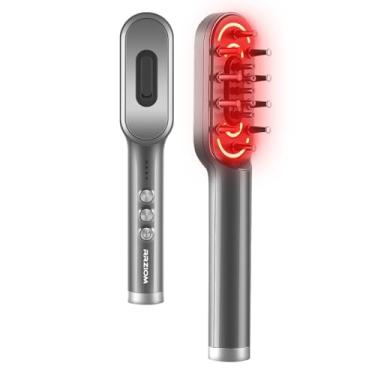 Imagem de Pente de crescimento capilar com terapia a laser - RRZIOM pente terapêutico de luz vermelha a laser para queda e crescimento de cabelo - Cuidados com alopecia e couro cabeludo para mulheres e homens