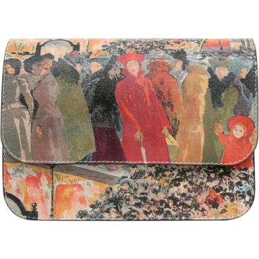 Imagem de DOGO Bolsas femininas – feitas à mão, couro vegano e design exclusivo bolsas transversais para mulheres, Alone in the Crowd