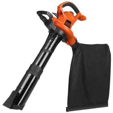 Imagem de BLACK+DECKER Soprador elétrico de folhas 3 em 1, aspirador de folha, mulcher, 12 Amp (BV6600)
