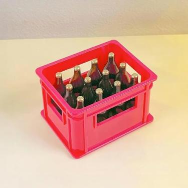 Imagem de Pacote com 2 ímãs de abridor de cerveja - Ímã de geladeira fofo com função de abridor de garrafas para cozinha, quadro branco e decoração de armários, acessório doméstico prático vermelho