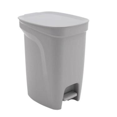 Imagem de Lixeira Tramontina 10 Litros Compact Em Polipropileno Cinza