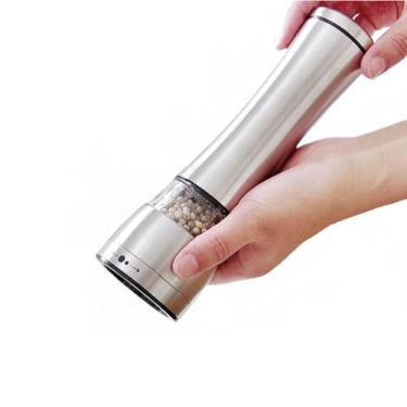 Imagem de Moinho manual em aço inoxidável para moer pimenta ou sal Construção em aço inoxidável Moinho de pimenta e sal Cozinha