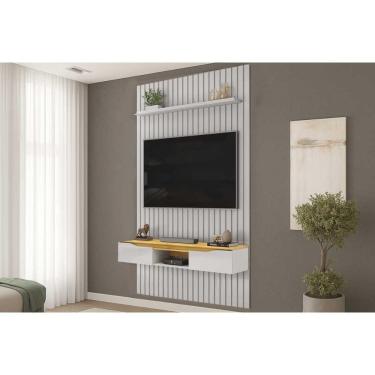 Imagem de Painel Home P/ Tv Isac 183x240cm Bali/cedro - Dj Móveis