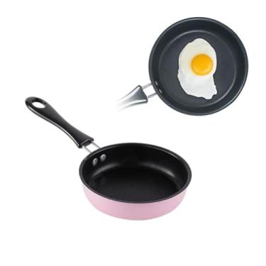 Imagem de Frigideira antiaderente de 12,5 cm, frigideira redonda para ovos, uma frigideira de ovo, máquina de panqueca de ovo, omelete, mini lava-louças, frigideira de ovo pequeno, sem PFOA, frigideira portátil