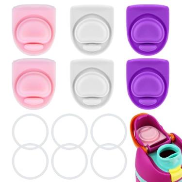 Imagem de 6 conjuntos de juntas de vedação e rolha de substituição para Owala FreeSip 680 g 947 ml, tampa de vedação de vedação para Owala 16/19/24/32/1,134 g tampa de boca de vedação de silicone acessórios de