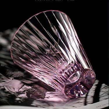 Imagem de suigetsu Copo de uísque de cristal cortado à mão 320 ml estilo Edo copos de uísque -Cocktail-vodka-Beer Copos de bebida em caixa de presente (sakura)