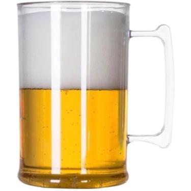 Imagem de Kit com 30 Canecas de Acrílico para Chopp 500 ml – Transparente Cristal Lisa, Ideal para Personalização, Transfer e Sublimação, Leve e Resistente