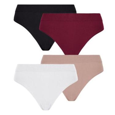 Imagem de Kit 4 Calcinha Lupo Básica Adulto Clássica Poliamida 40300, Sortido, P