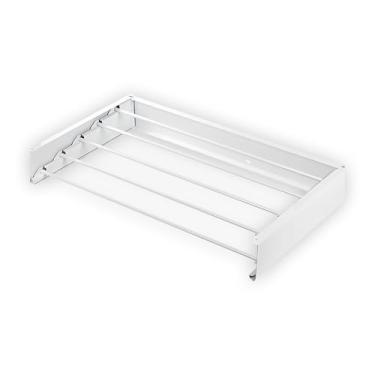 Imagem de Varal retratil parede Apartamento Alumínio mágico Dobrável Oculto portátil Reforçado 60cm Não Enferruja (Branco)