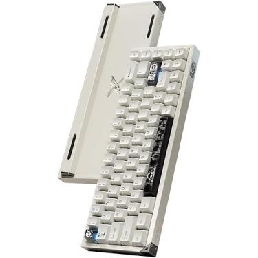 Imagem de Piifox Teclado para jogos Defender 68 Rapid Tenkeyless com fio com interruptor magnético, RGB HotSwapple, base de alumínio, 65% de layout 68 teclas, polling de 8K, teclados para jogos de PC