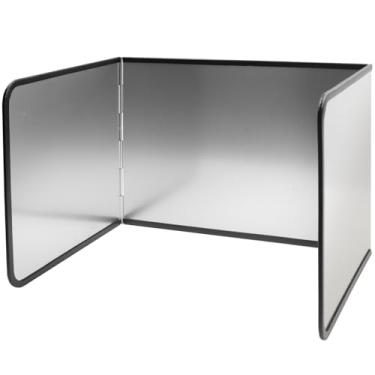 Imagem de Protetor contra respingos para fritura, antiaderente, 3 lados, dobrável, contra respingos de graxa, protetor de tela para fogão, parede superior, fácil de limpar, M