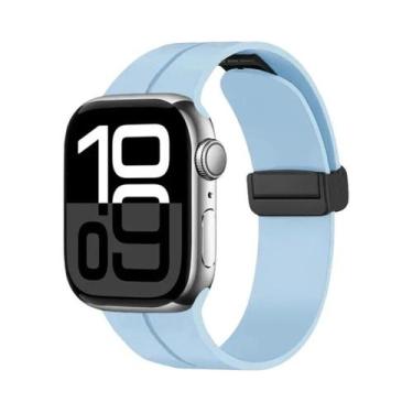Imagem de Pulseira Magnética De Silicone Para Apple Watch De 46mm 45mm 44mm 49mm