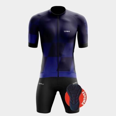 Imagem de Conjunto Premium de Ciclismo Premium TR4 com Bolsos Traseiros + Bermuda de Forro com Espuma-Masculino