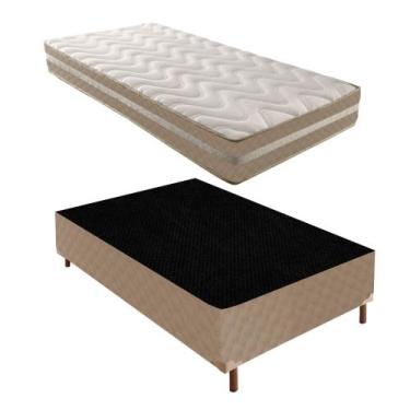 Imagem de Cama Box Solteiro com Colchão D33 Quality Duoface 26x88x188cm e Base F