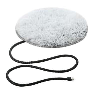 Imagem de Baoblaze Tapete térmico para gatos, macio e confortável, 40 cm, alimentado por USB, cobertor elétrico para animais de estimação, filhotes, coelhos e pequenos, Cinza Gradiente