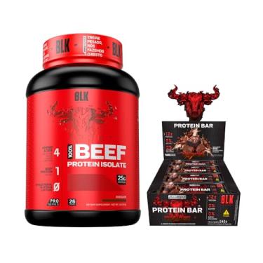 Imagem de Kit Beef Protein 900g Sabor Chocolate + Protein Bar Cx C/12 unidades - Blk Performance (Chocolate Brownie)