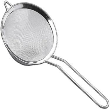 Imagem de Peneira de aco inoxidavel com malha fina ideal para cozinhar, pequena