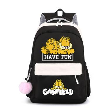 Imagem de Mochila escolar Garfields Anime Cartoon Student Nylon 30x23x42cm
