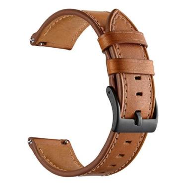 Imagem de XLCZMYL Pulseira de couro Zeblaze GTR 3 Pro/Ares 3 Pro/Vibe 7 Pro de 22 mm para Zeblaze Stratos 3 2, marrom 02, Zeblaze Vibe 7 Pro