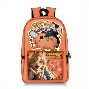 Imagem de Mochila Cartoon Kids School Chainsaws Mans Pochitas Powers